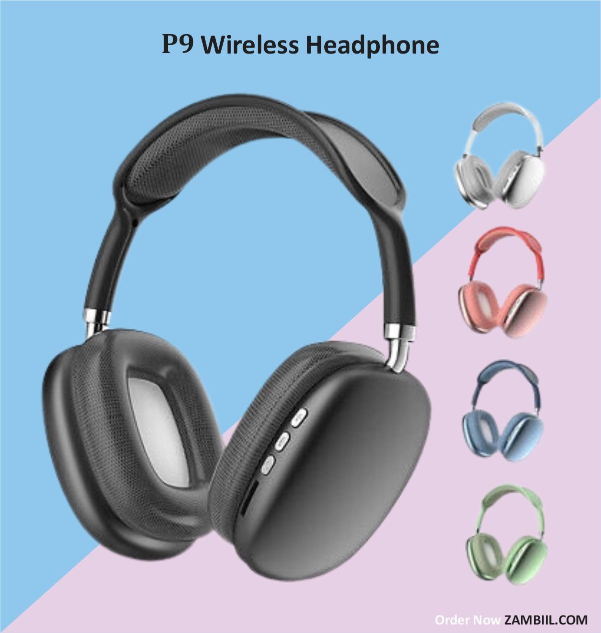 P9 Wireless Bluetooth Headphones – Deep Bass, Noise Isolation & All-Day Comfort