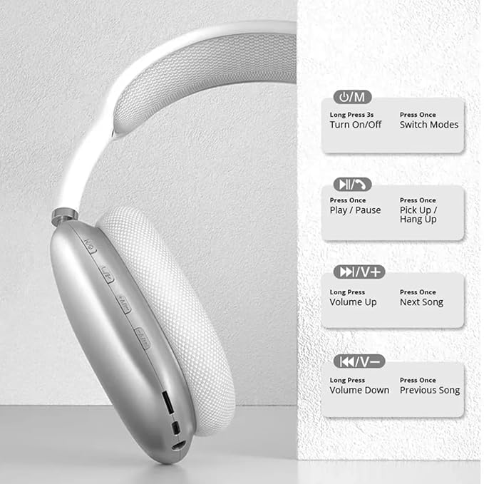 P9 Wireless Bluetooth Headphones – Deep Bass, Noise Isolation & All-Day Comfort